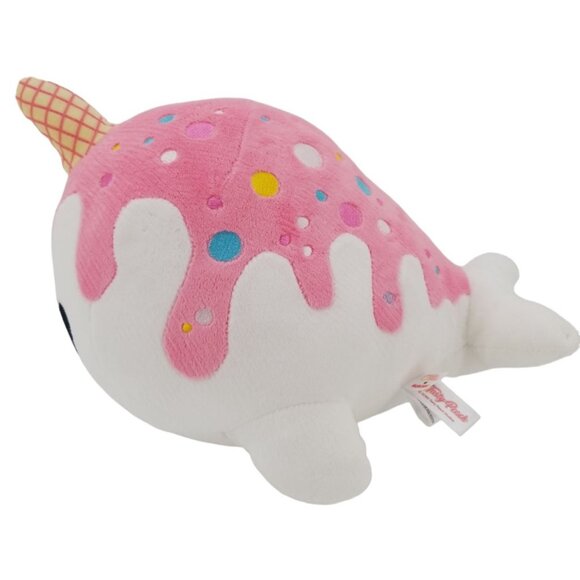 Aurora Tasty Peach Vanilla-Berry Nomwhal Plush Ice Cream Narwhal - Picture 2 of 14